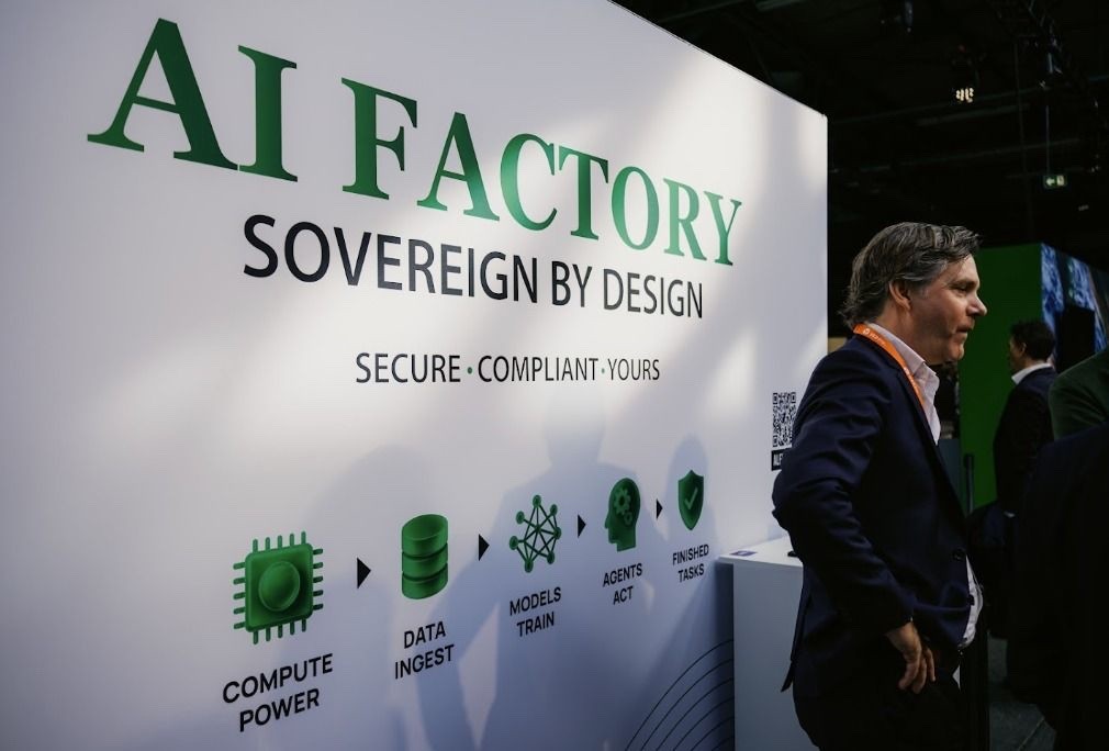 جدار جناح Aleria في NVIDIA GTC Berlin: AI Factory، سيادة بالتصميم.