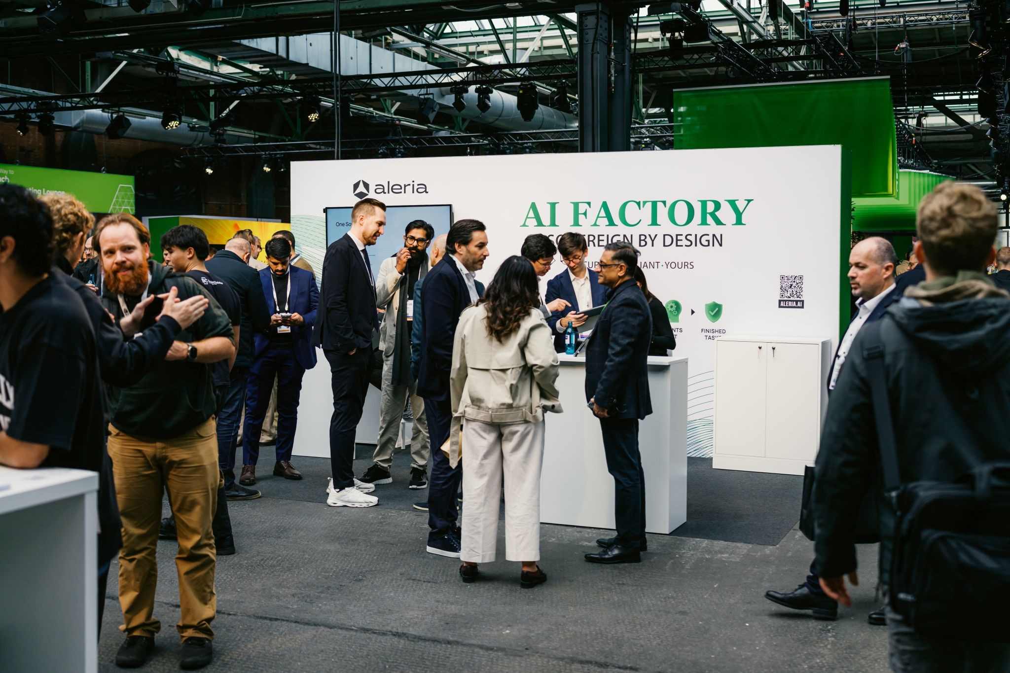 جناح مصنع الذكاء الاصطناعي لشركة أليريا في NVIDIA GTC Berlin 2026
