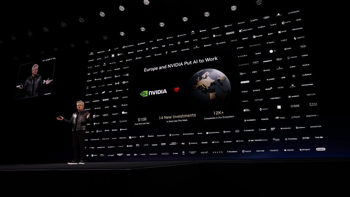 كلمة NVIDIA في GTC Berlin 2026. هذه منصة NVIDIA، وليست من العاملين في Aleria.